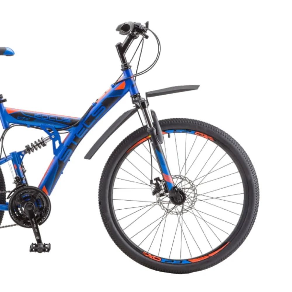 Велосипед Stels Focus MD 27,5" 21-sp V010 (19, Синий/неоновый_красный