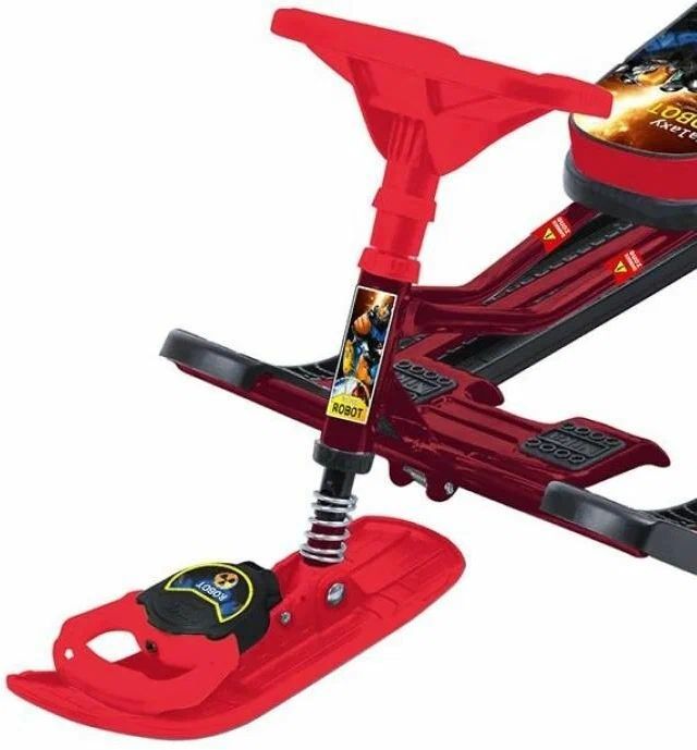 Снегокат для детей Тимка "Спорт 4-1", складная спинка, поворотный руль, трос (робот)