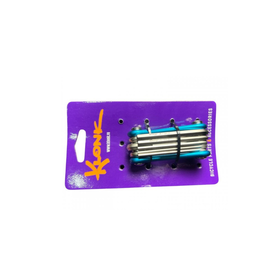 Ключ многофункциональный / Набор ключей складной KLONK BASIC 8 в 1 мультитул / синий