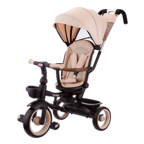 Велосипед трехколесный SLIDER, 10,5-8 дюйм, складной, бежевый