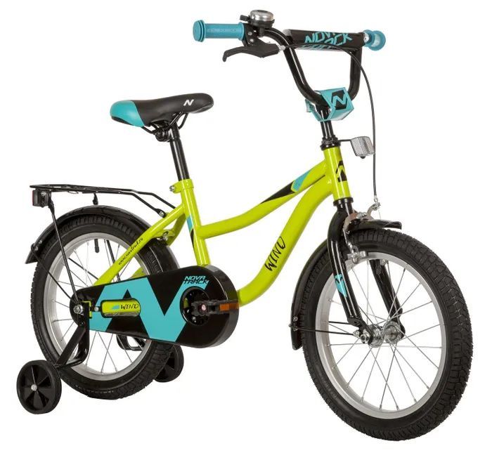 Детский велосипед Novatrack WIND, 16", зеленый