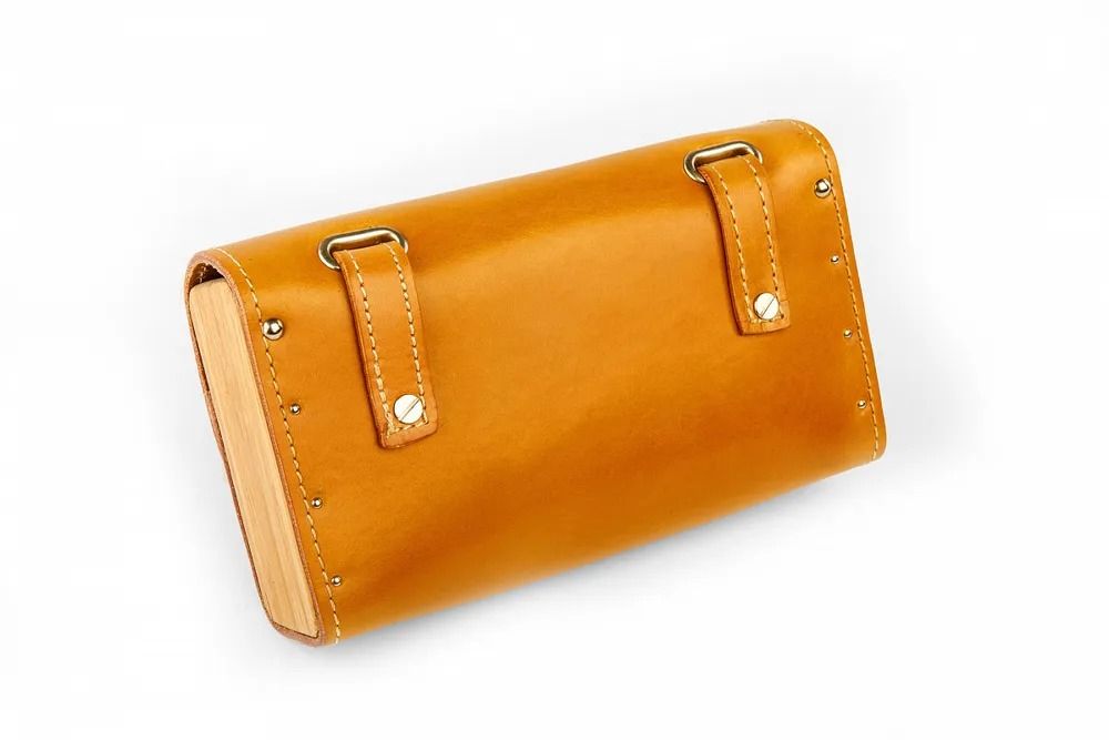 Велосумка FORWARD SB-15003-B1, RCASB15003B1, кожа, крепление на раму, медовый