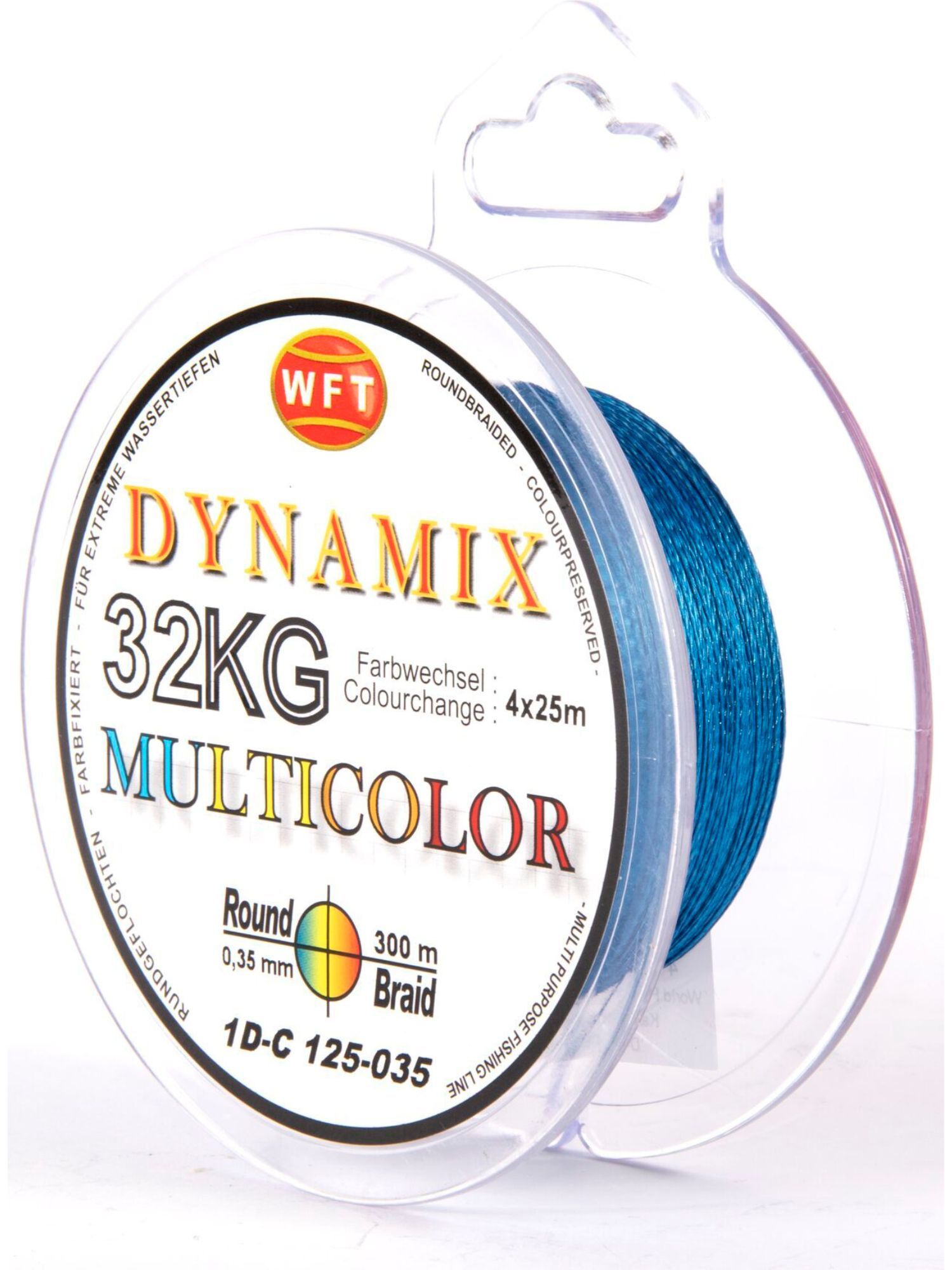 Шнур плетеный WFT KG ROUND DYNAMIX Multicolor 300/035 (1D-C-125-035)