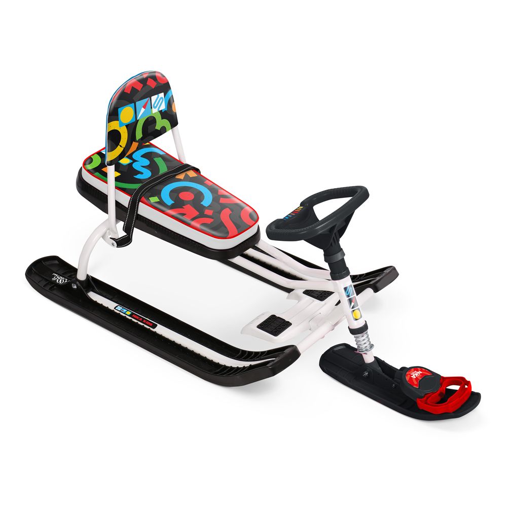 Снегокат Тимка СПОРТ 4-1 (Графичный) СО СПИНКОЙ