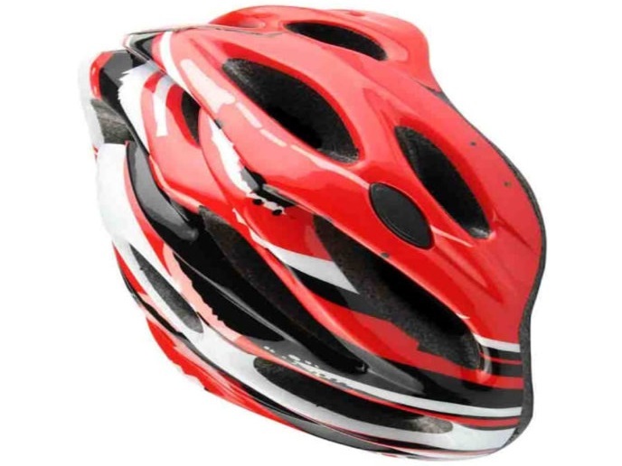 Шлем защитный MV-26 (in-mold), размер М (56-58 см), красно/бело/черный