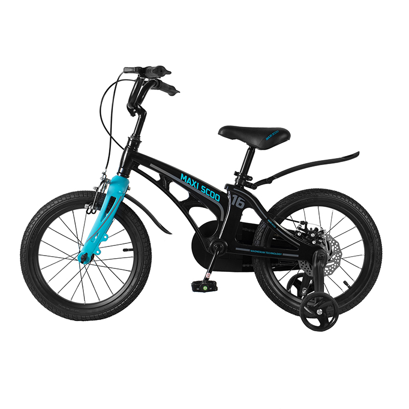 Велосипед двухколесный детский Maxiscoo "Cosmic" 2022, Стандарт 16", Черный аметист