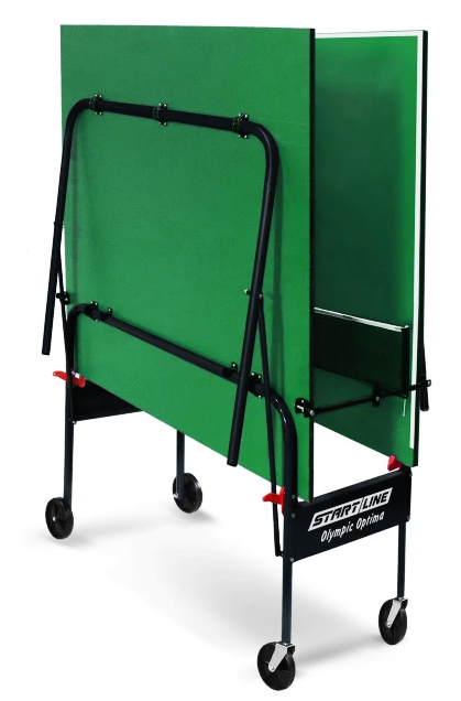 Теннисный стол Start Line Olympic Optima green любительский, для помещений, с встроенной сеткой