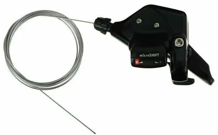 Шифтер велосипедный Microshift TS-38-9 правый 9 скоростей, 22,2 мм, 2050 мм 1602-1536