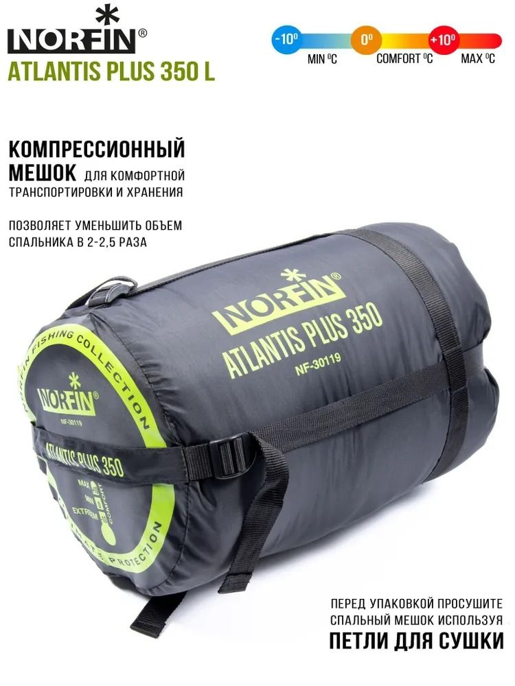Мешок-кокон спальный Norfin ATLANTIS PLUS 350 R (NF-30120)