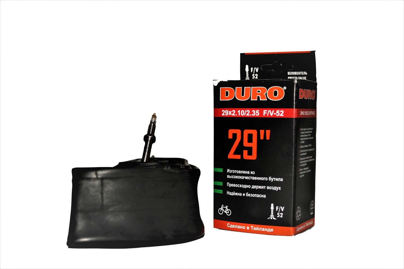 Велокамера 29' DURO 29x2,10/2,35 F/V-52 (легкая 177гр,0,6мм)/DHB01049
