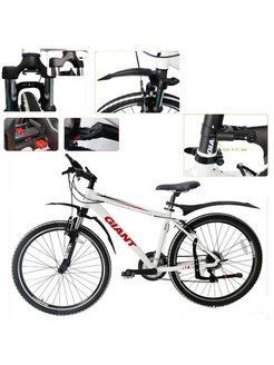 Комплект велосипедных крыльев 24"-28" FL-630-1 пластик, черный RNVFL6301001