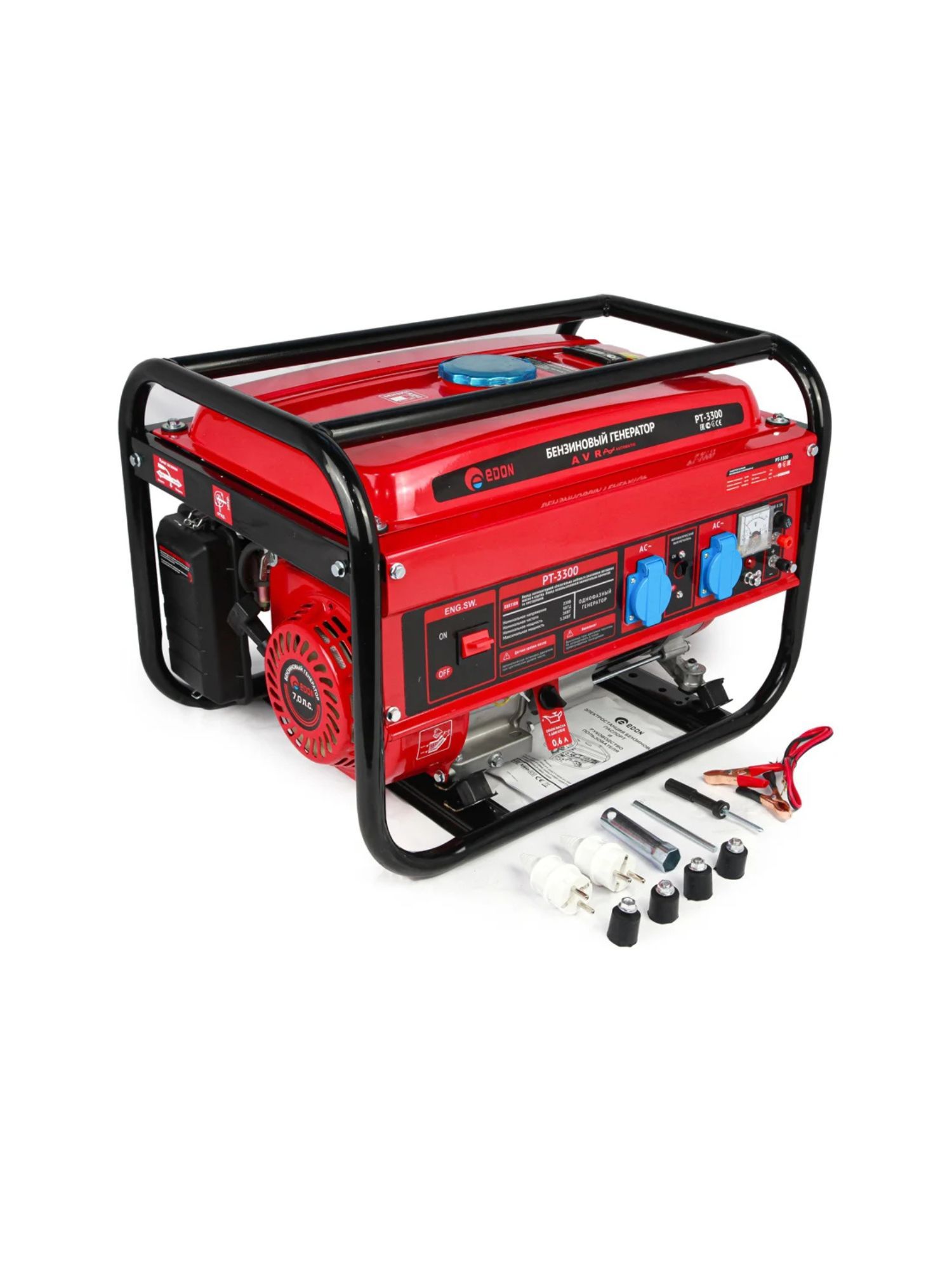 Бензиновый генератор Edon PT-3300D (3.0 кВт./3.3 кВт.,ручной стартер)