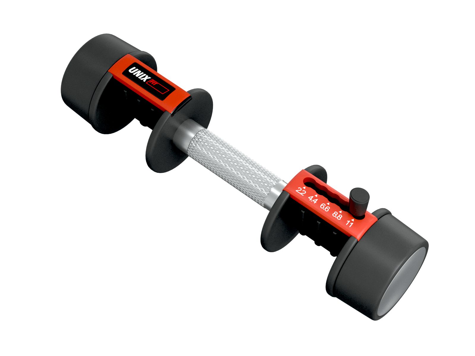 Гантель регулируемая UNIX Fit 11 кг черная, 11
