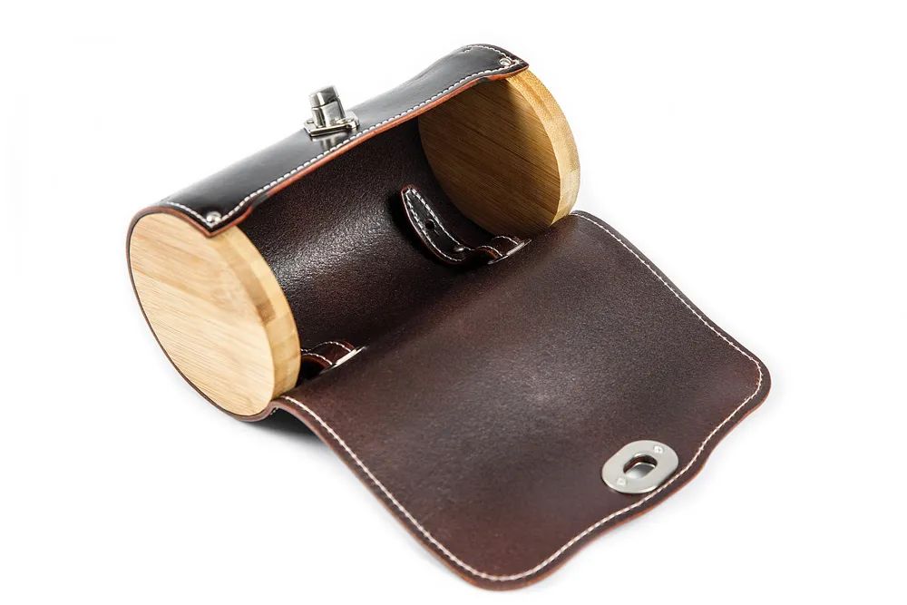 Велосумка Bear Bike SB-15002-B, кожа, бардачок, коричневый