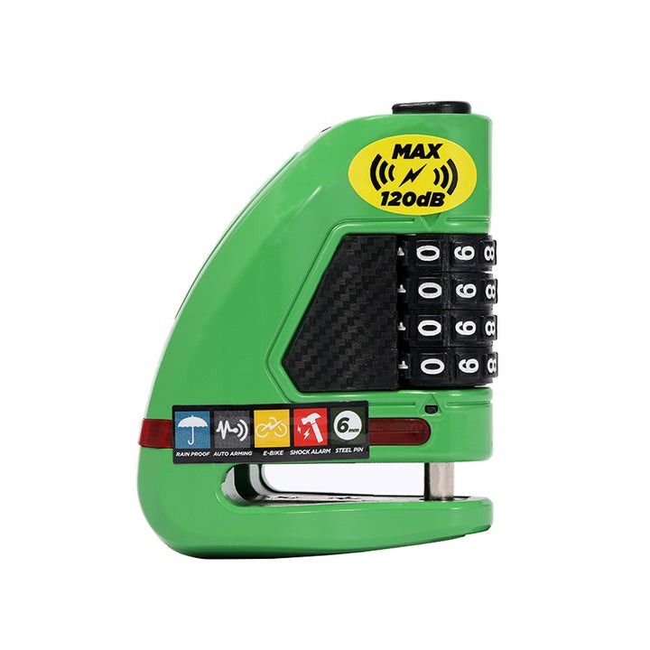 Замок велосипедный ULAC AIR ALARM COMBO GREEN