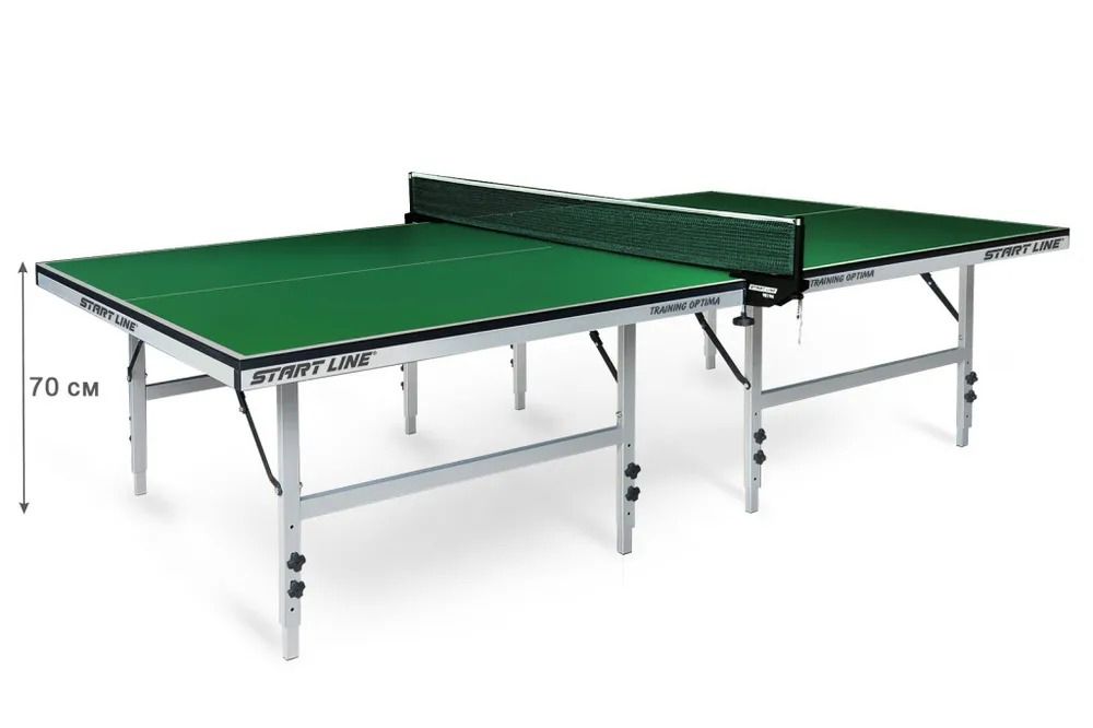 Теннисный стол Start Line Training Optima green любительский, для помещений, с регулировкой высоты
