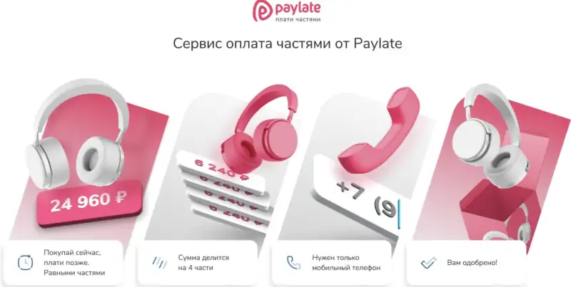 Сервис "Плати частями" от PayLate